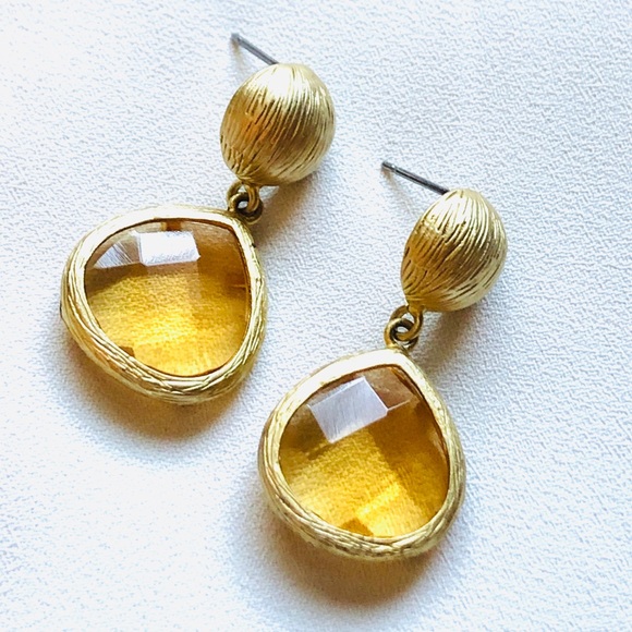 Michelle Albala 18K Gold Vermeil Citrine Earrings - Picture 1 of 5